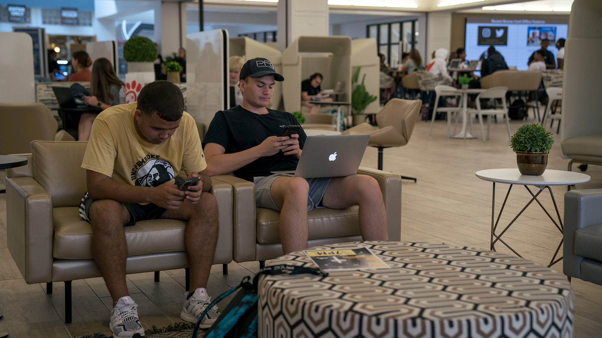 Students studying in the Chavis Student Center