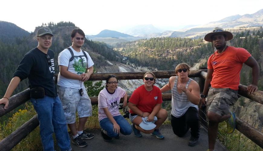 Students at Yellowstone