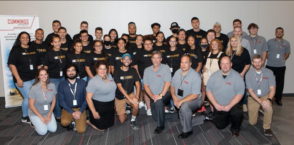 Twenty high school students attending Project 3C Summer STEM camp at UNCP attended a day of exploration at Cummings Aerospace this summer.
