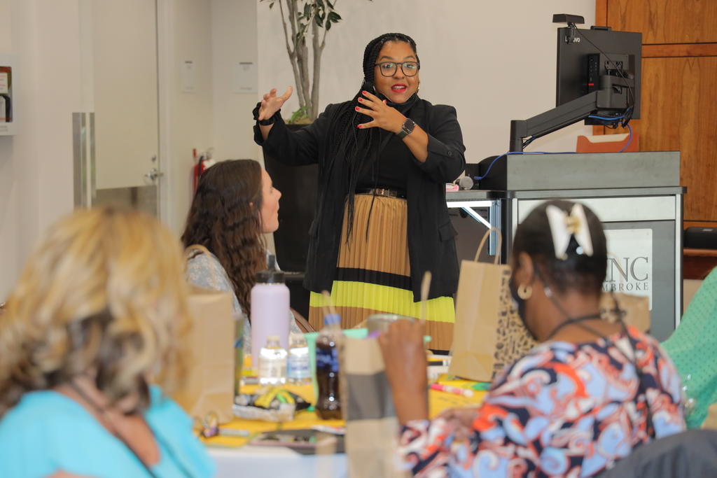 Vanita Beavers, an educational consultant, served as keynote speaker at the Beginning Teacher Leadership Symposium