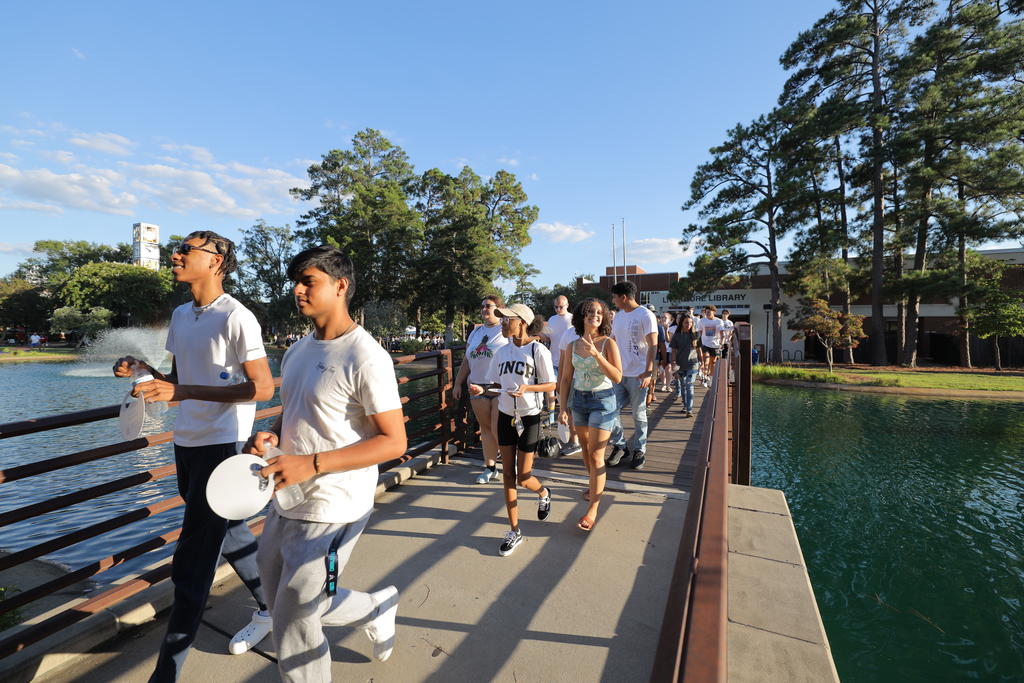 Freshman took part in the traditional Brave Walk on Saturday, August 13, 2022