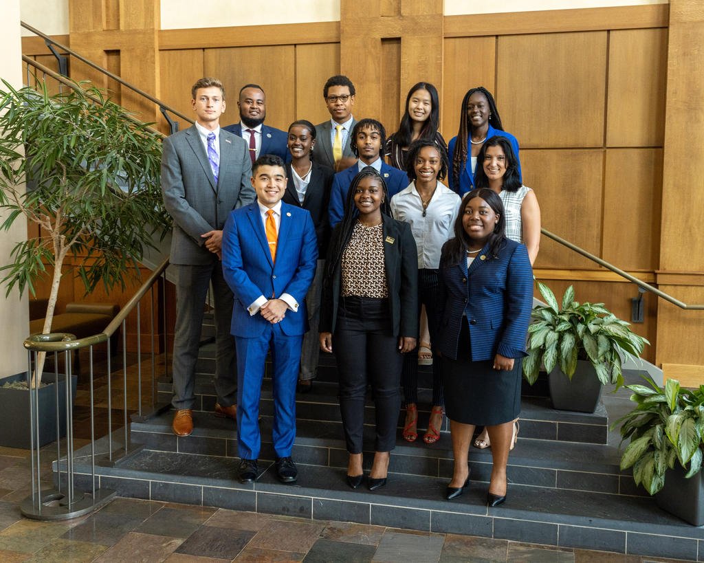 SGA President Taliyah Daniels (bottom row, center) attended the ASG Student Body President Orientation in Chapel Hill.