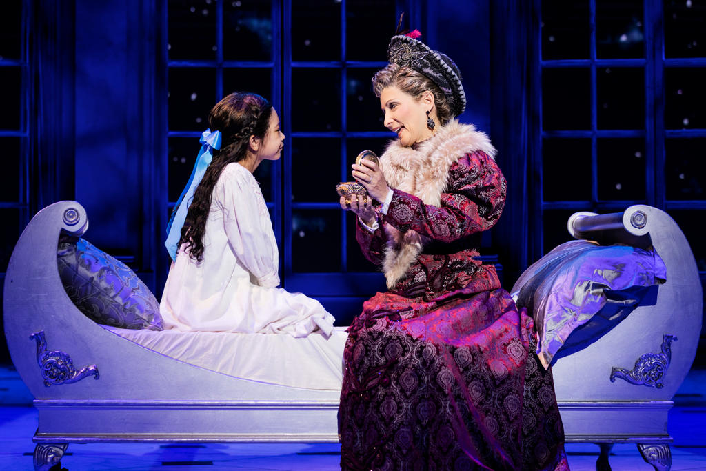 Alexandrya Salazar (Little Anastasia) and Gerri Weagraff (Dowager Empress) in the North American Tour of ANASTASIA – Photo by Evan Zimmerman for Murphy Made