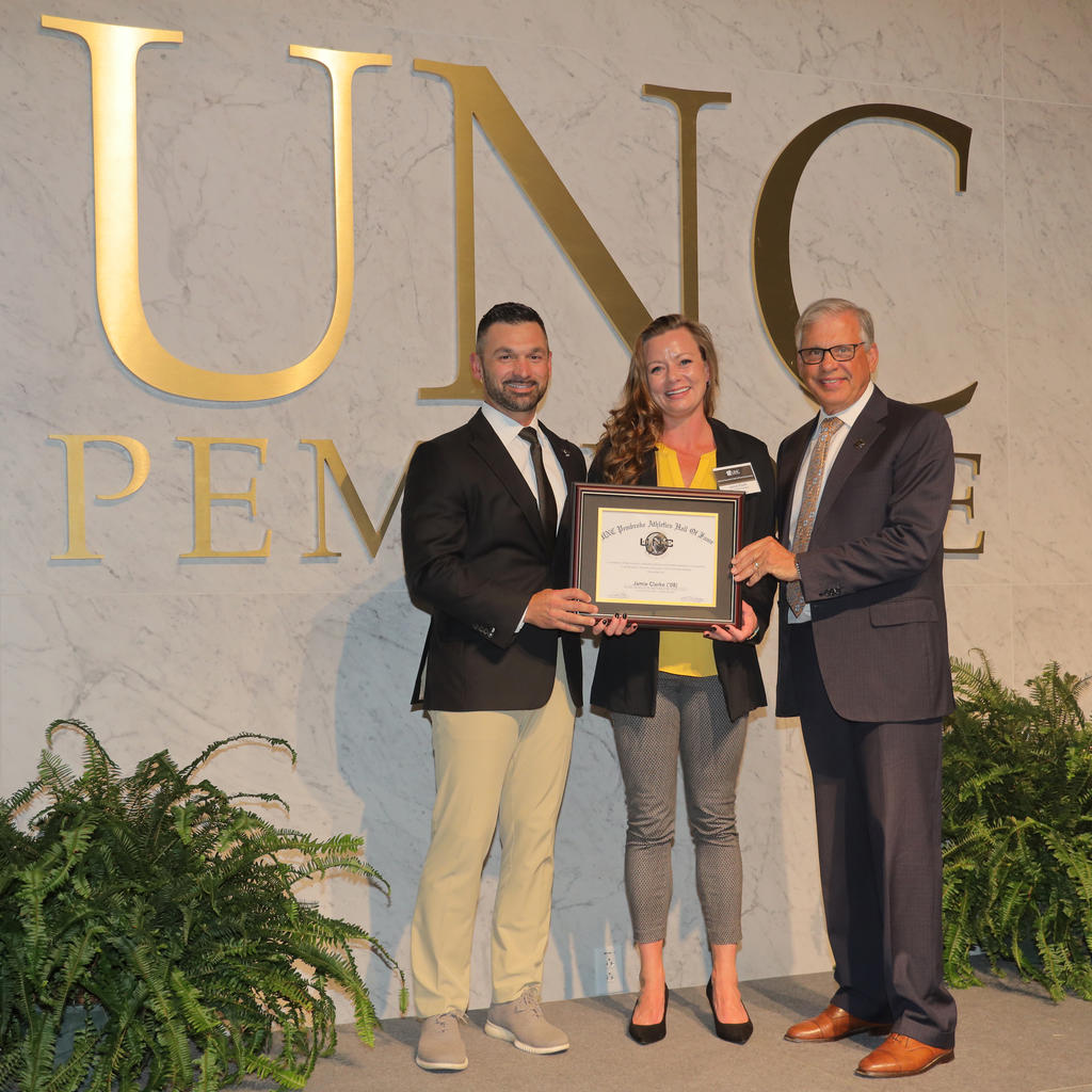 Jamie Clark was among the 2022 inductees into the Hall of Fame at UNC Pembroke