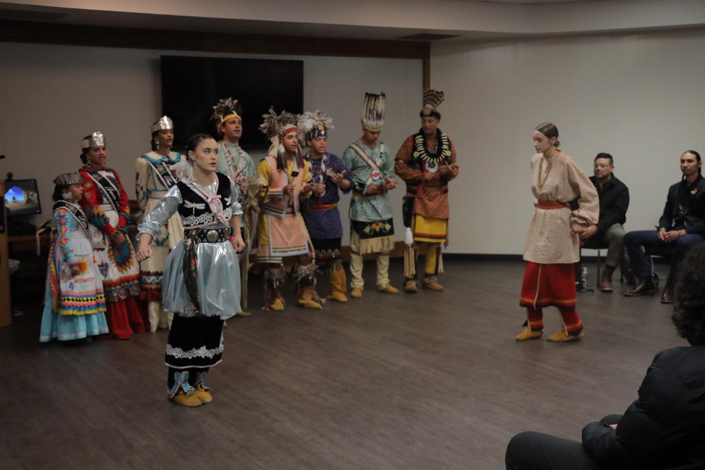 The Lumbee Tribe Cultural Team performs at the Museum of the Southeast American Indian