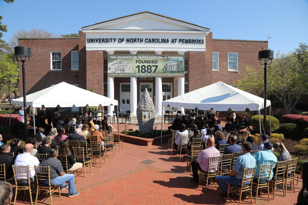 UNCP celebrates Founders' Day on the steps of historic Old Main