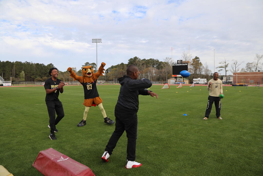 Student-athletes, nursing students and kinesiology students were among the volunteers at Sports Empowerment at Grace Johnson Stadium on March 18, 2024