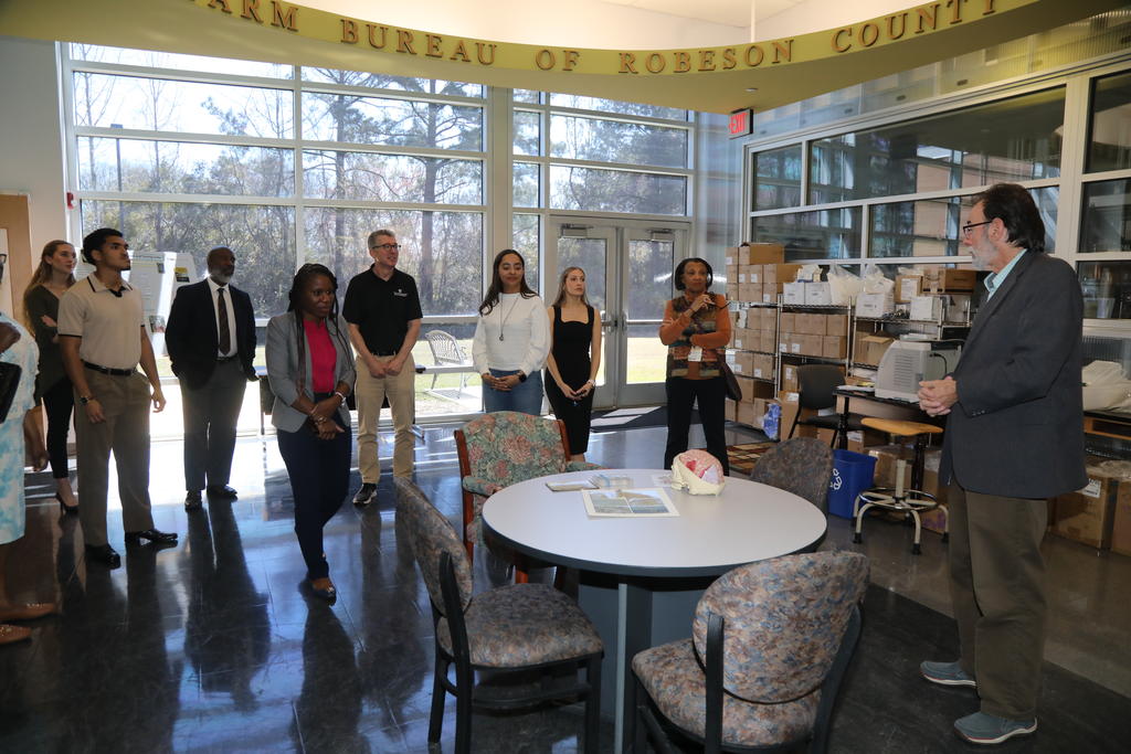 Wake Forest School of Medicine faculty tour Dr. Ben Bahr’s Alzheimer's Disease Research Lab