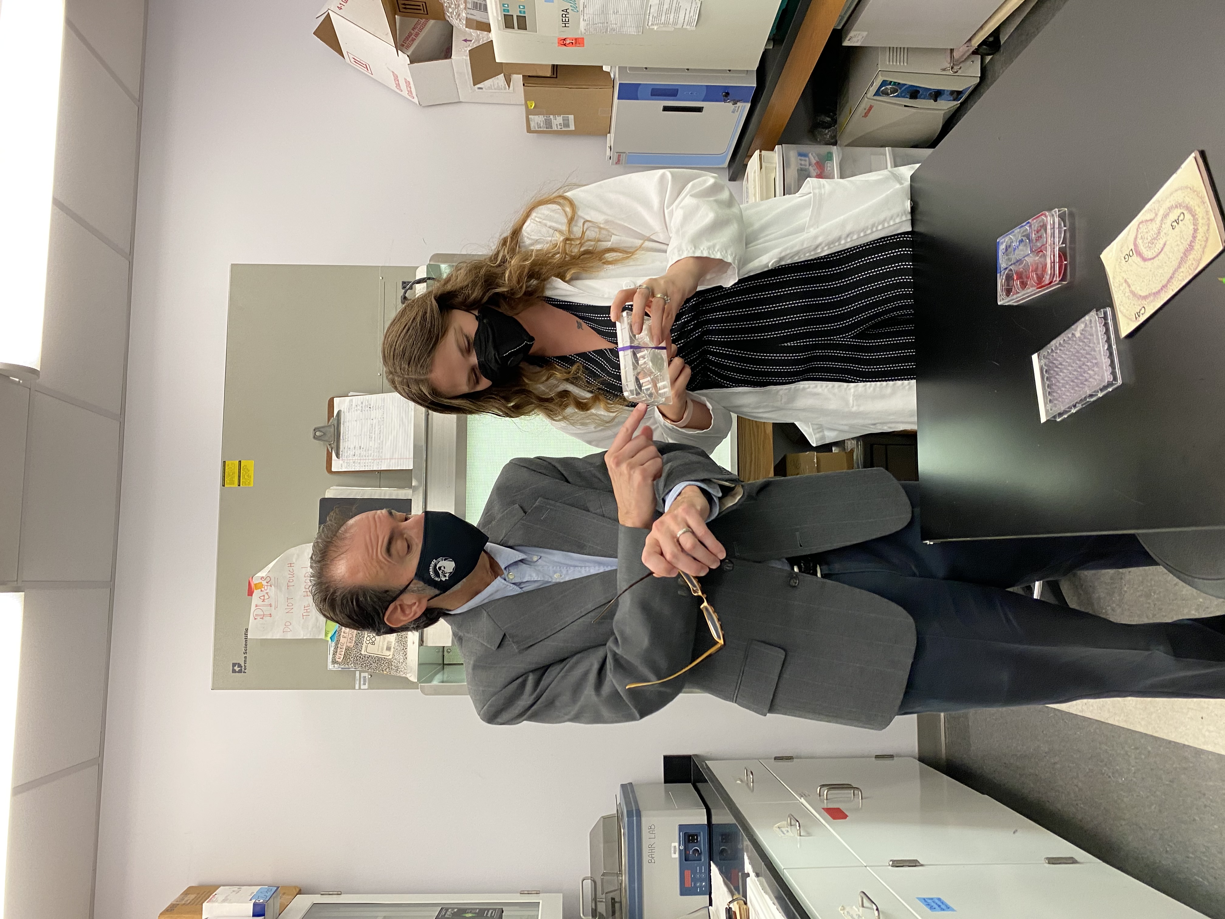 Dr. Ben Bahr (left) with Mercedes Dos Santos