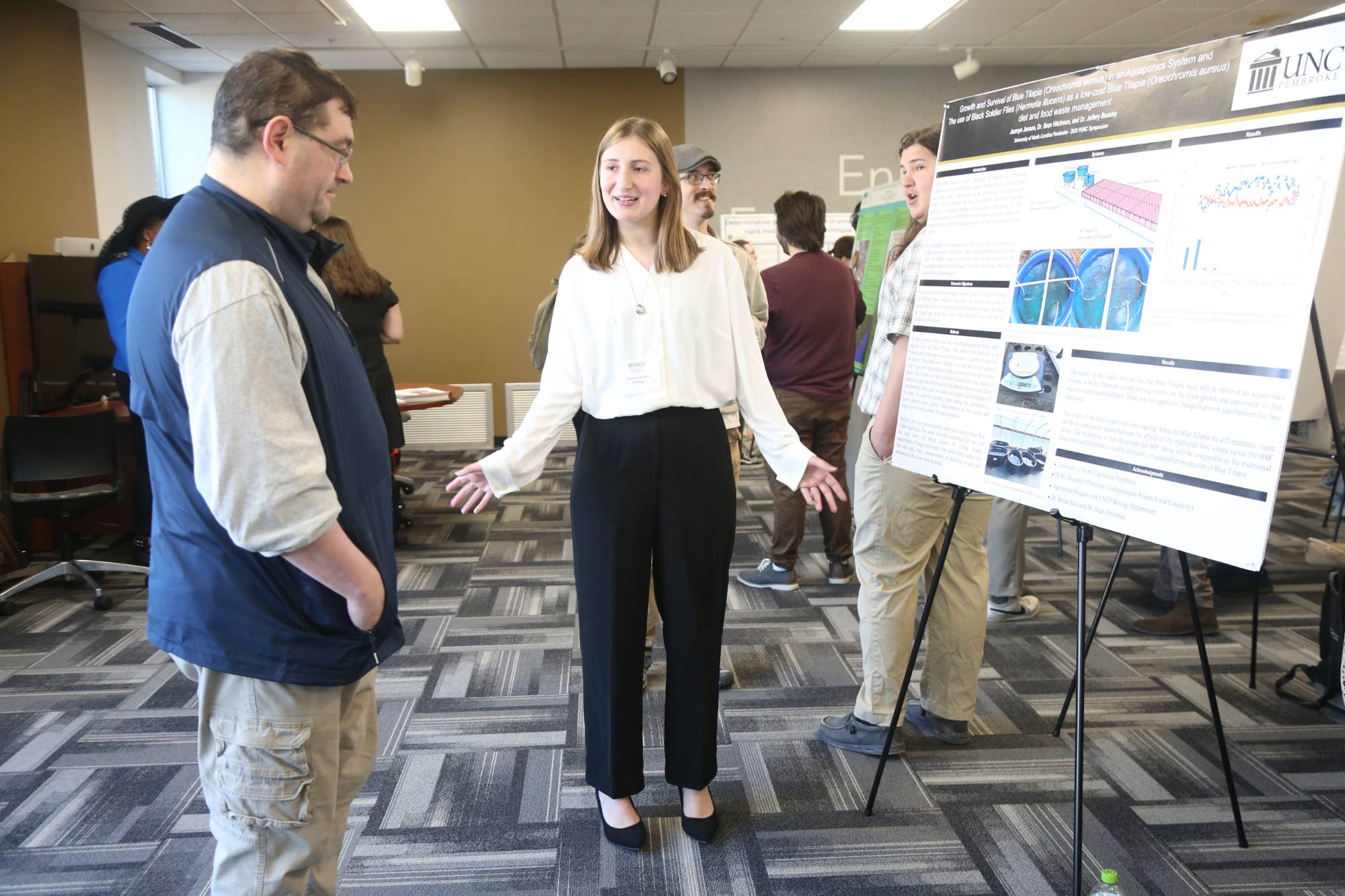 UNCP Environmental Science students doing field research