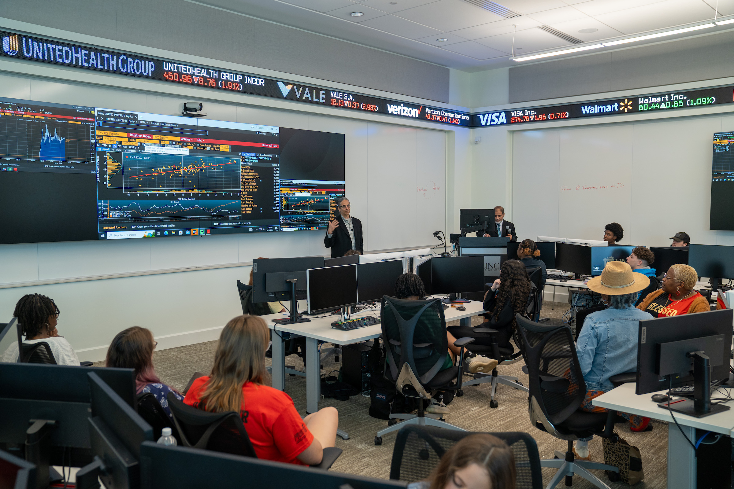 Teaching in a business classroom