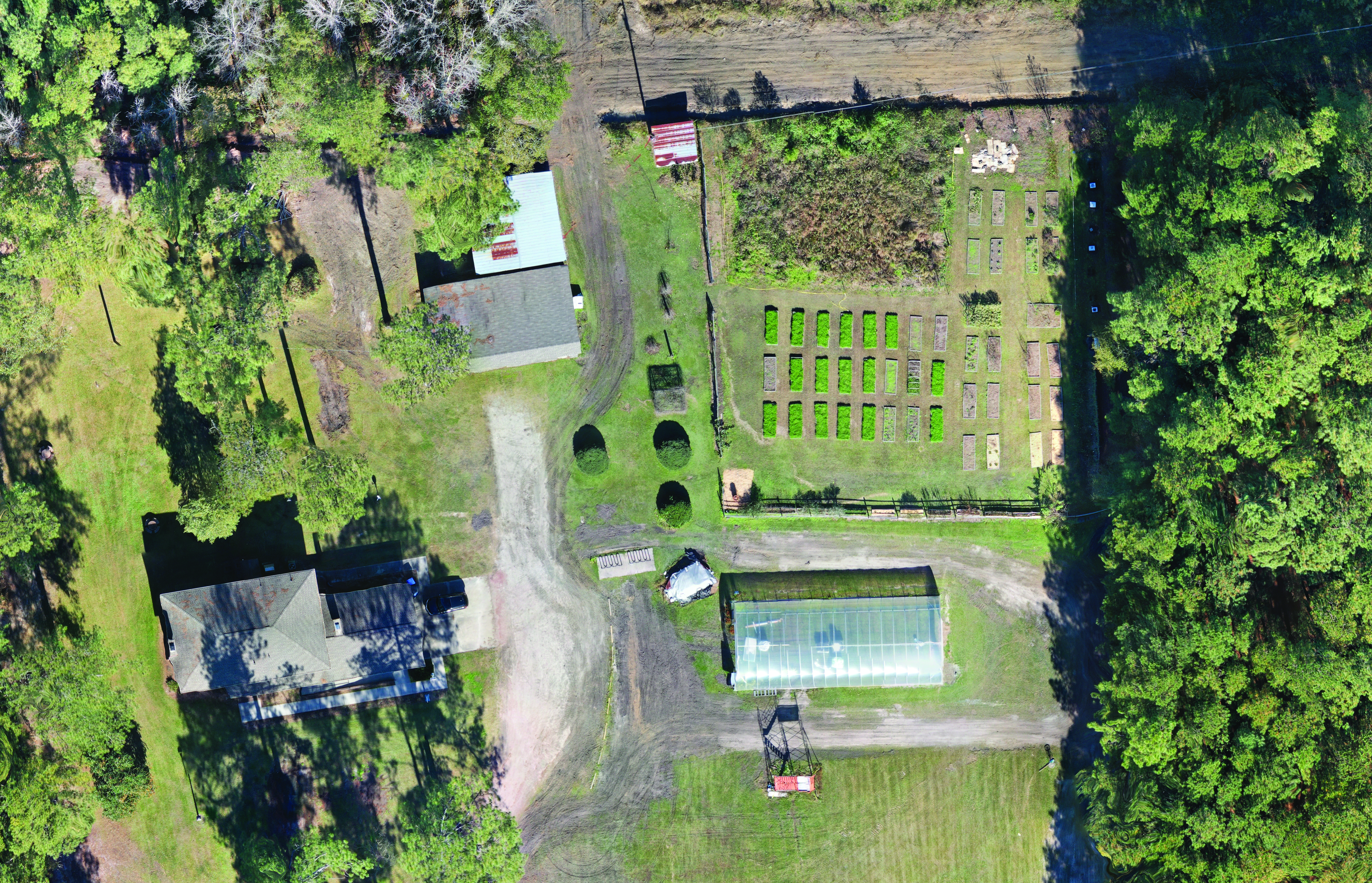 Campus Garden Drone Image