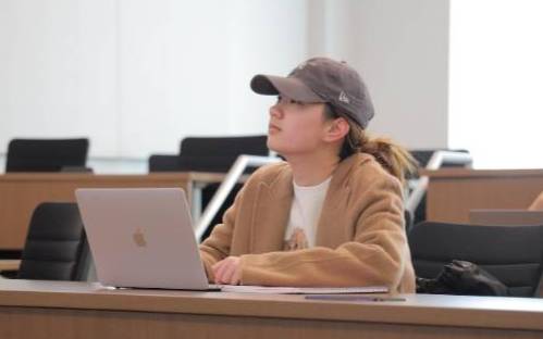 UNCP international student in class