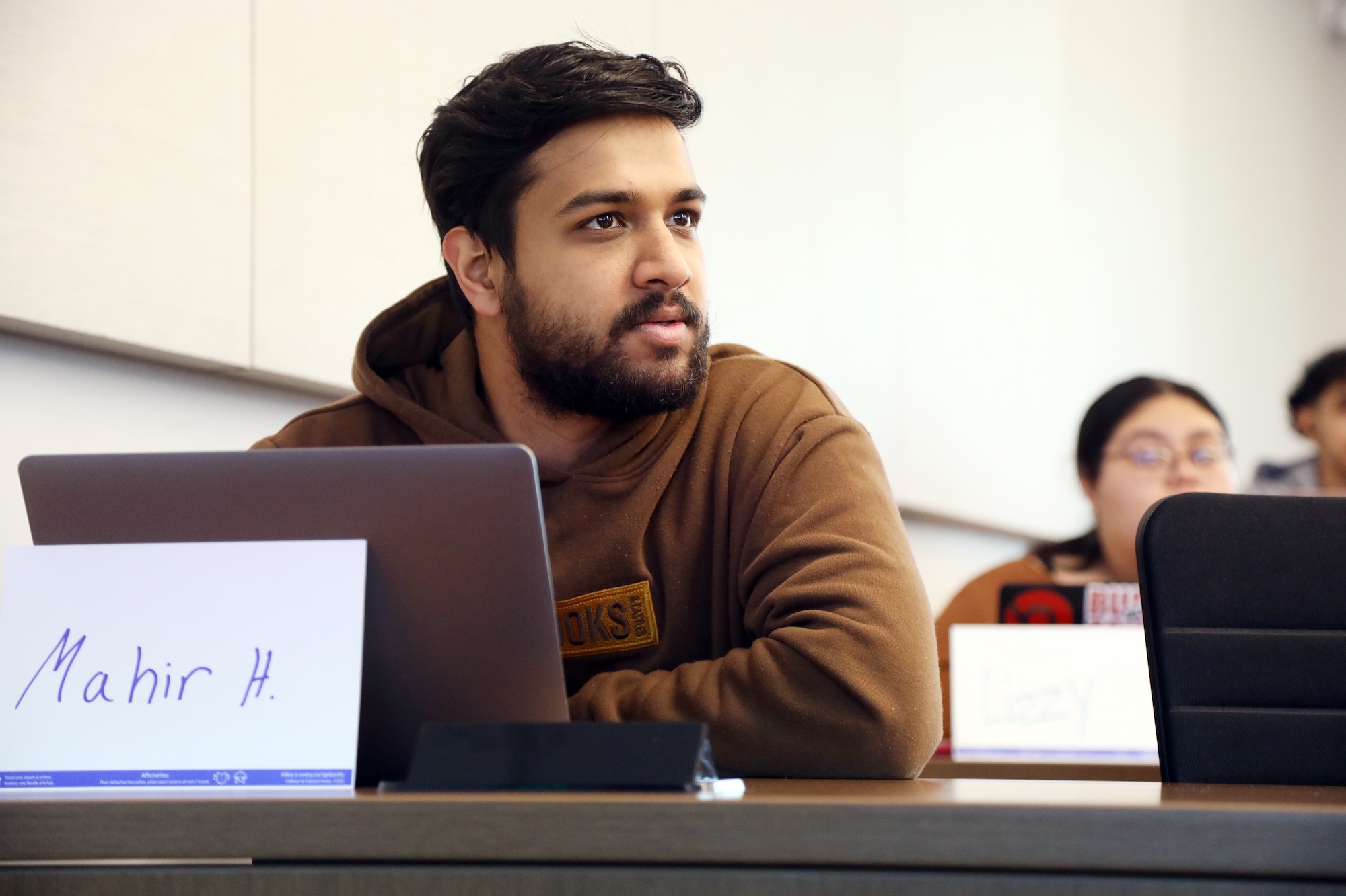 International student in class