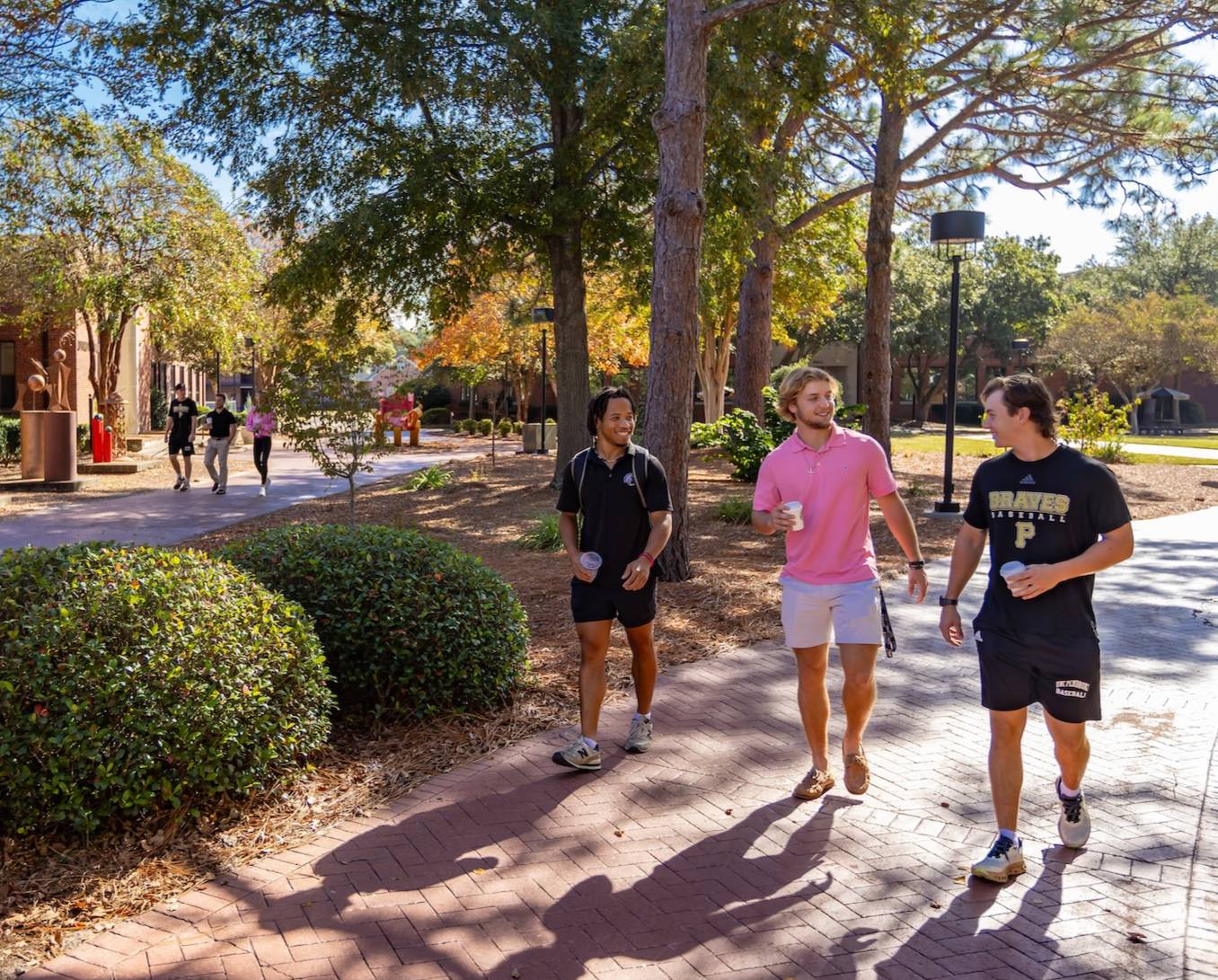 students walking on UNC Pembroke campus