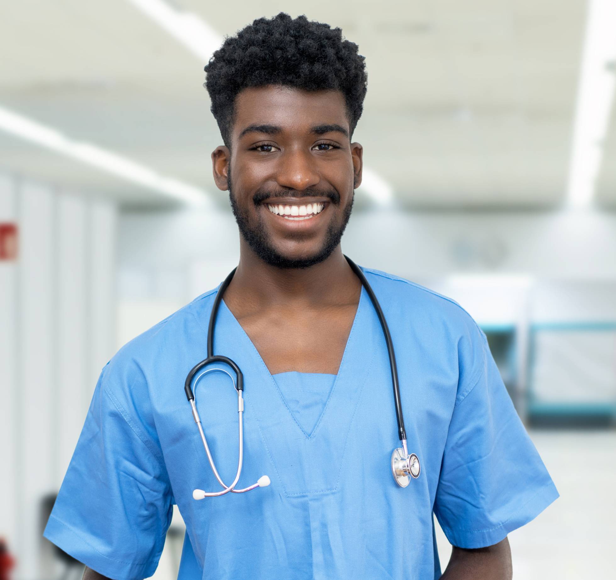 male nurse smiling
