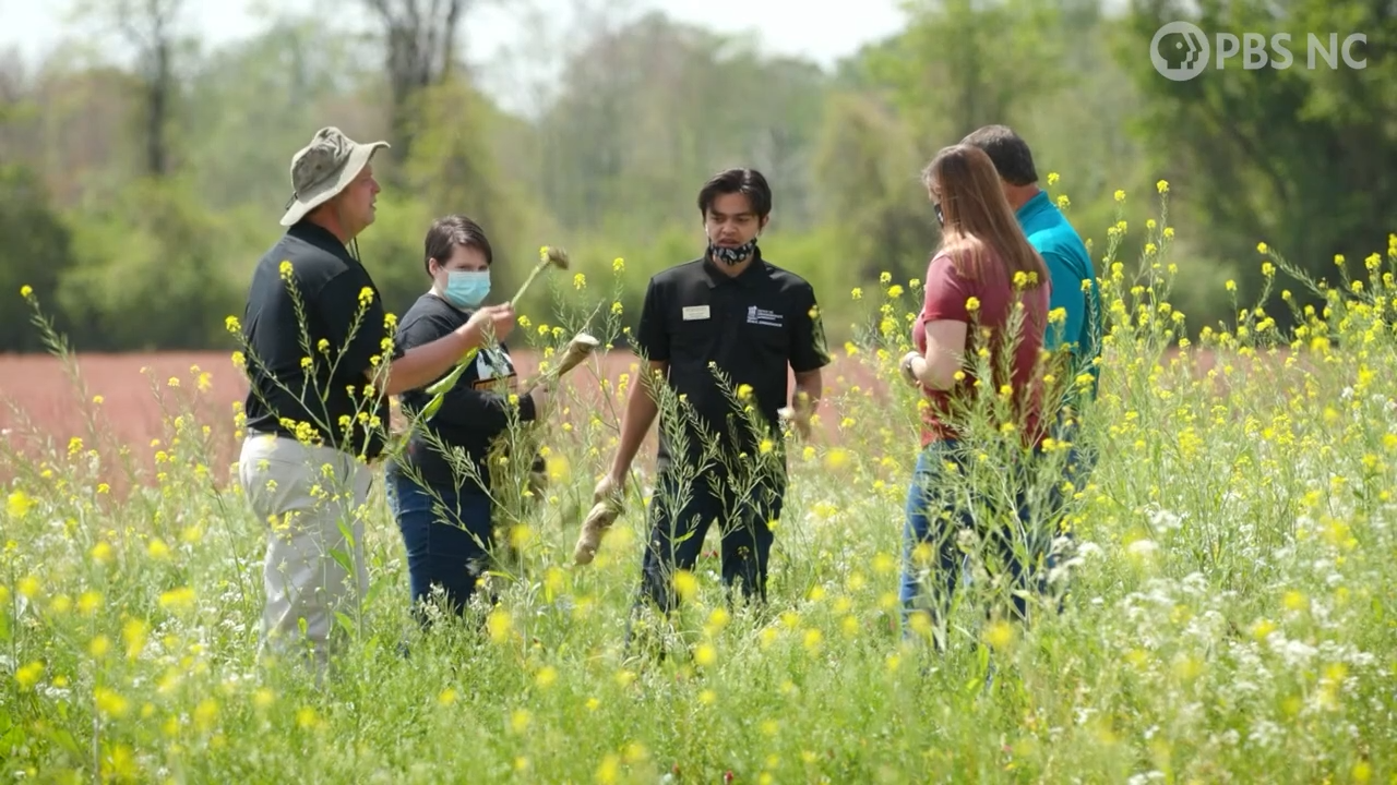 Dr. Bryan Sales (left) and students share a vision for smarter agriculture