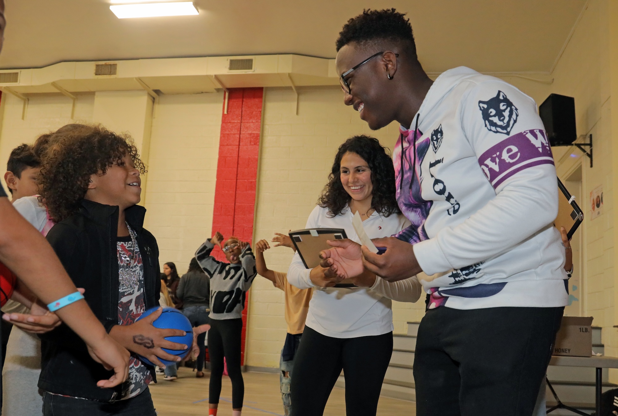 UNCP students volunteering Deep Branch Elementary