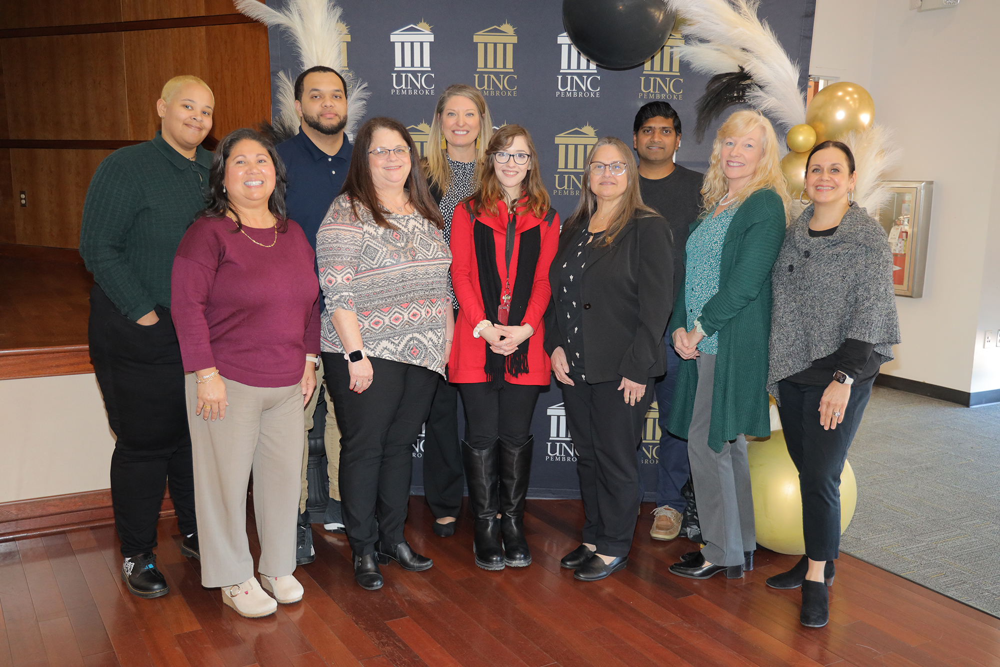 UNCP employees at the Staff Senate Awards