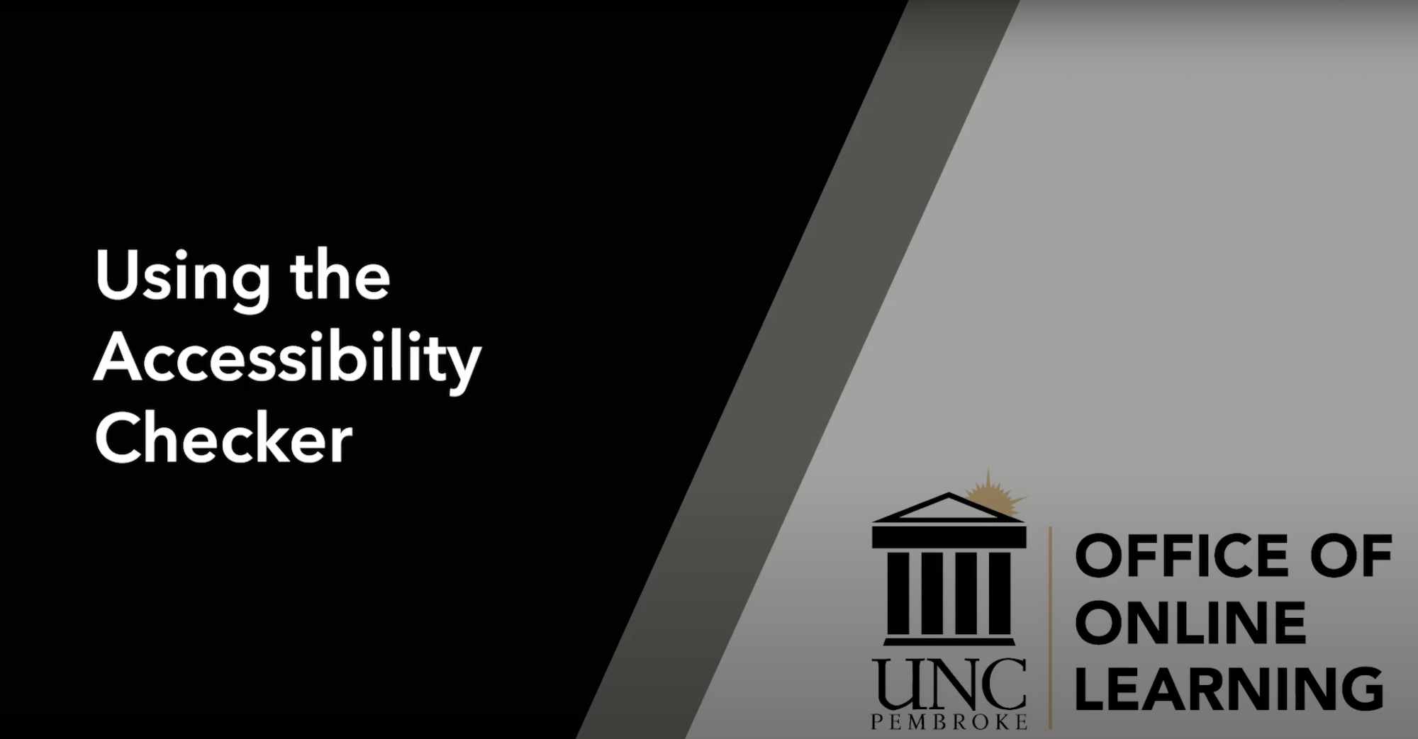 Using the Accessibility Checker youtube thumbnail