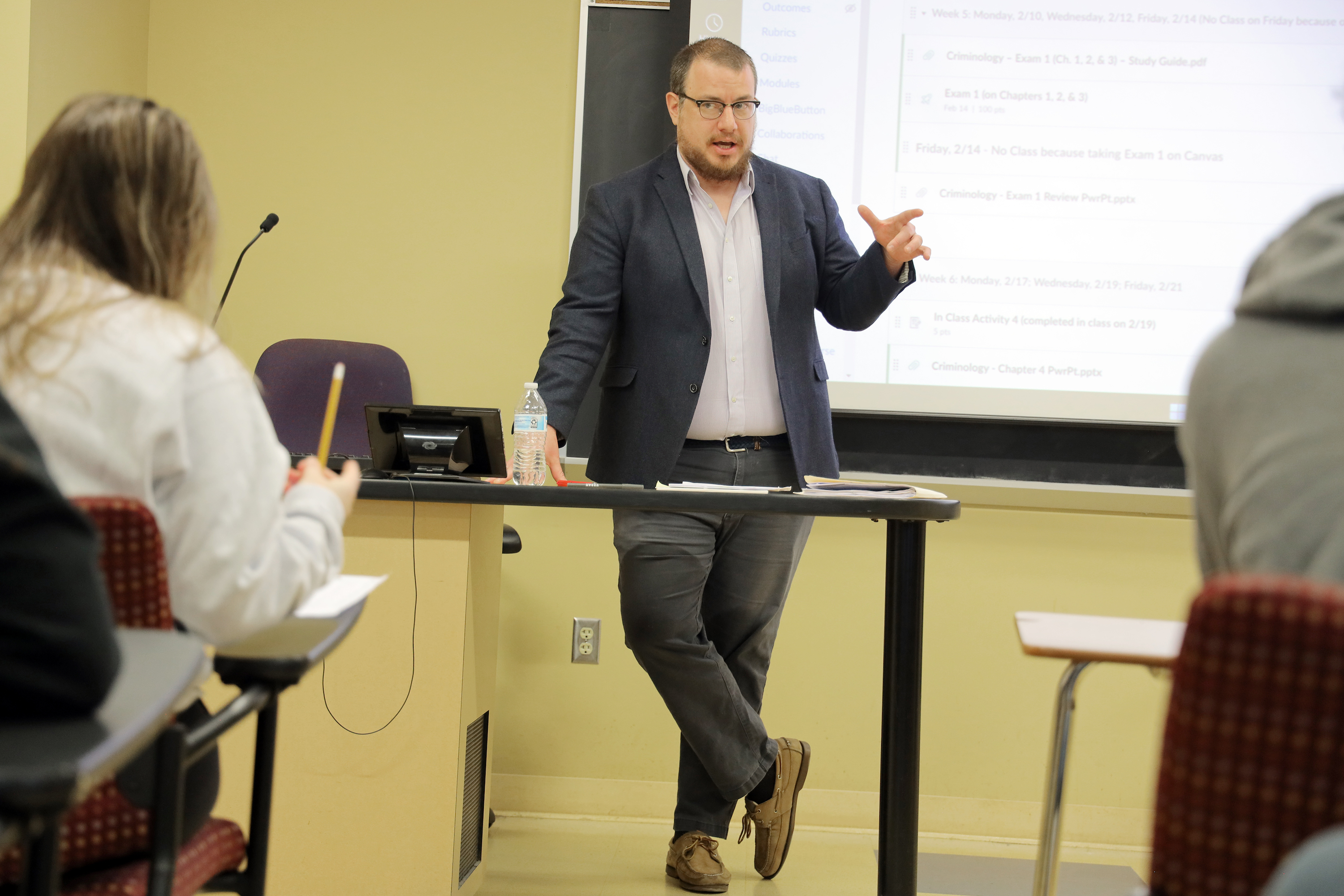 Dr. Matt Hassett in the classroom