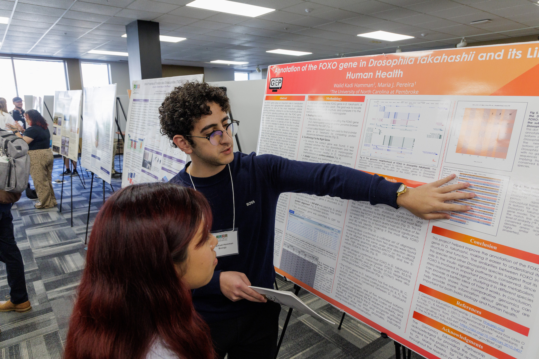 Walid Kadi Hamman discusses his research at the 19th annual PURC Symposium held on April 9, 2025.