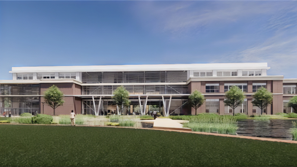 Artist rendering of the new clinical sciences building on UNCP campus