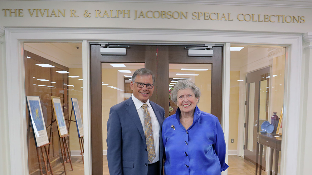 Chancellor Robin G. Cummings and Vivian R. Jacobson