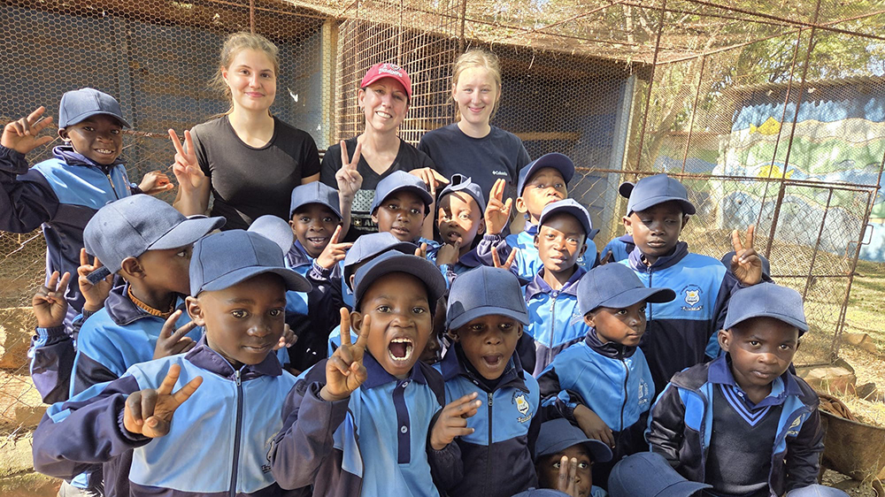 UNCP Pre-Vet student Moose Morgan in Zimbabwe