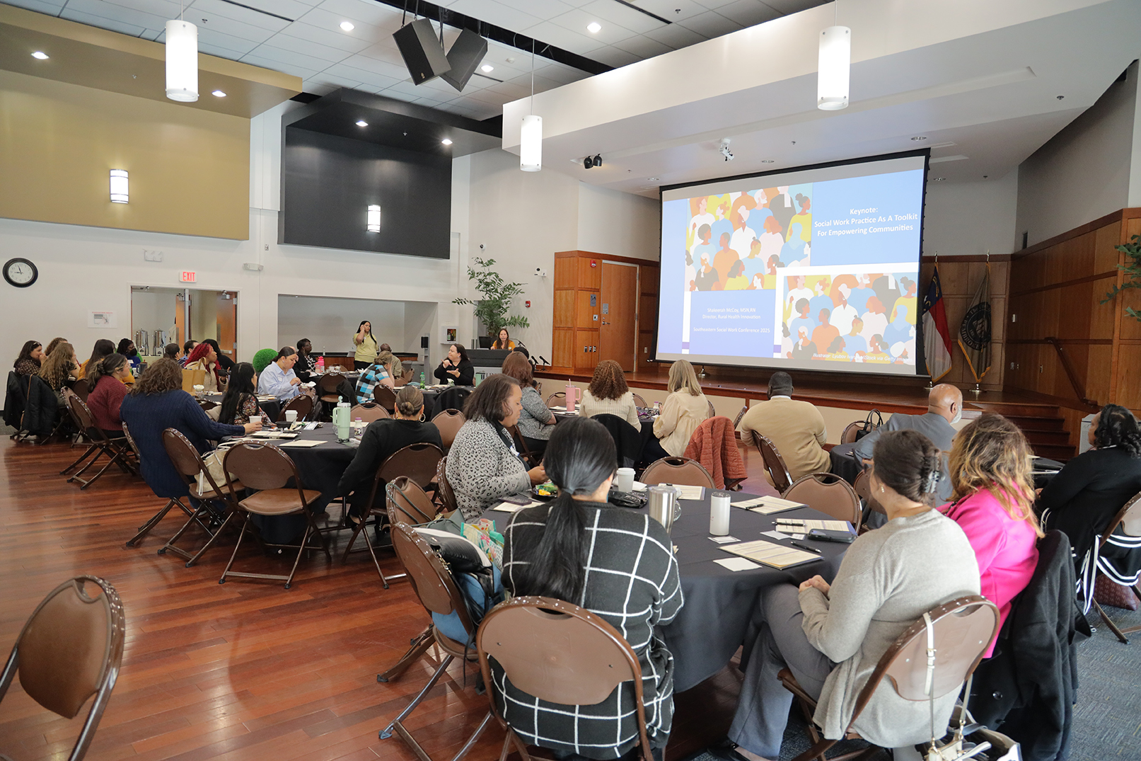 Session in a banquet hall during a UNCP Conference