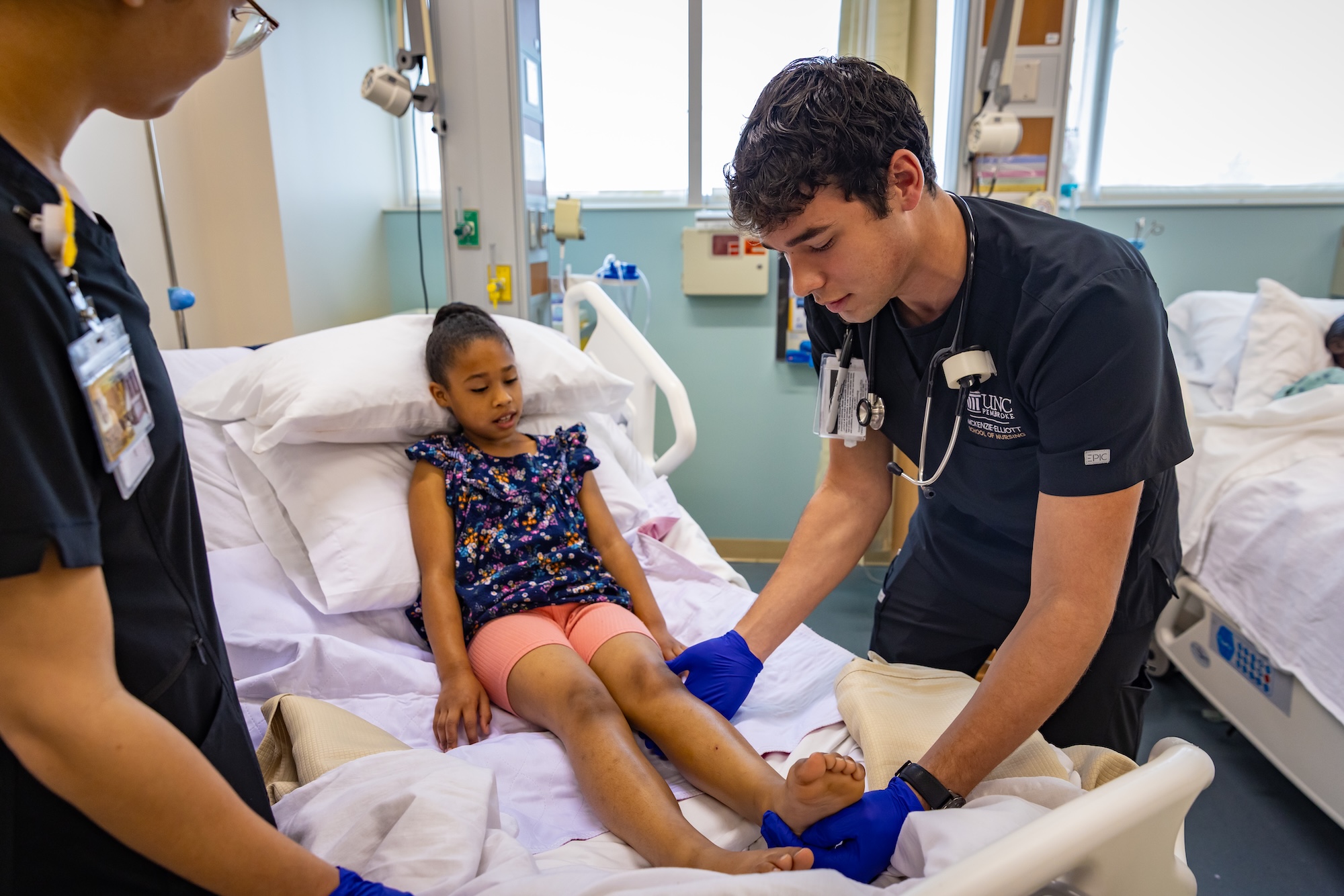 UNCP nursing student in the Clinical Learning Center