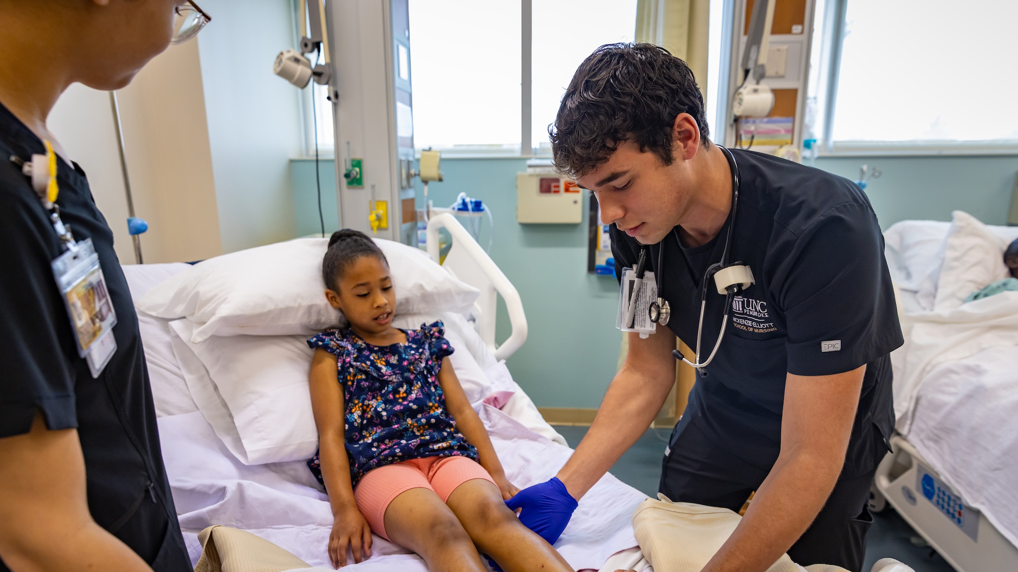 UNCP nursing student in the Clinical Learning Center