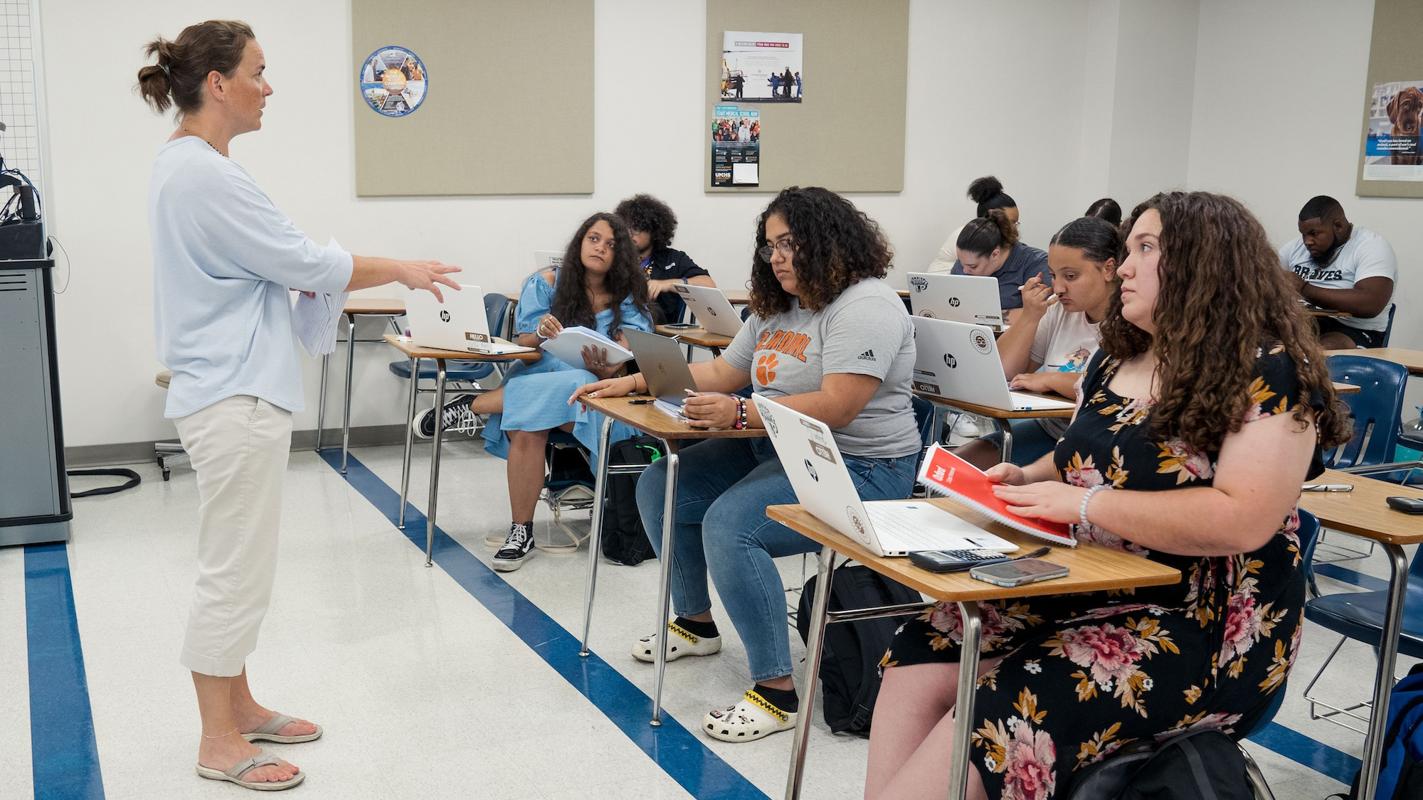 math class Melissa Edwards and students