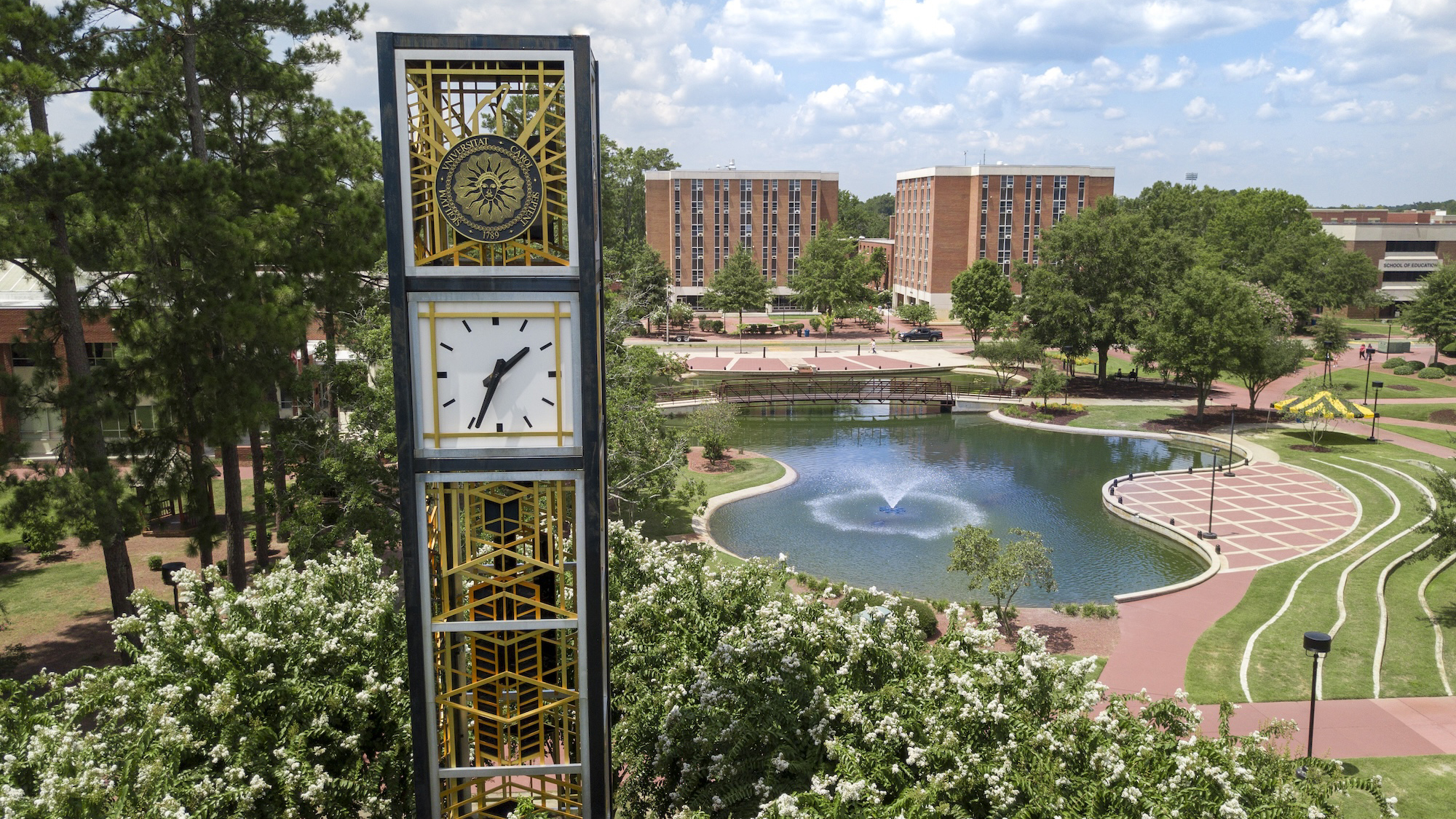 Lowry Bell Tower located on the Quad