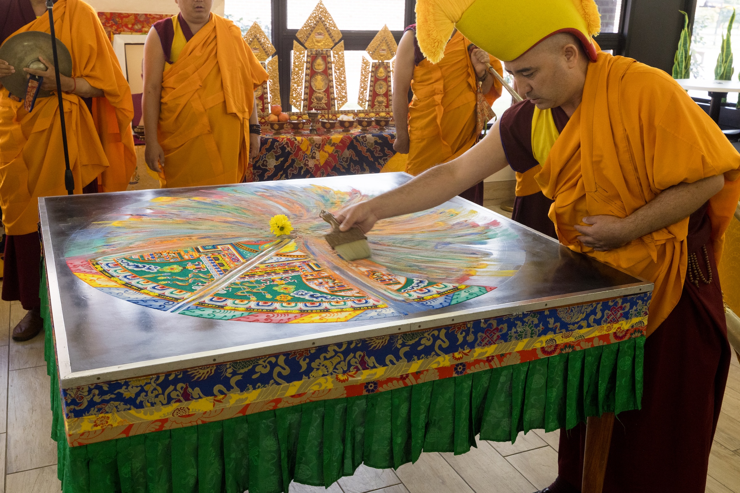 Sand Mandala closing ceremony