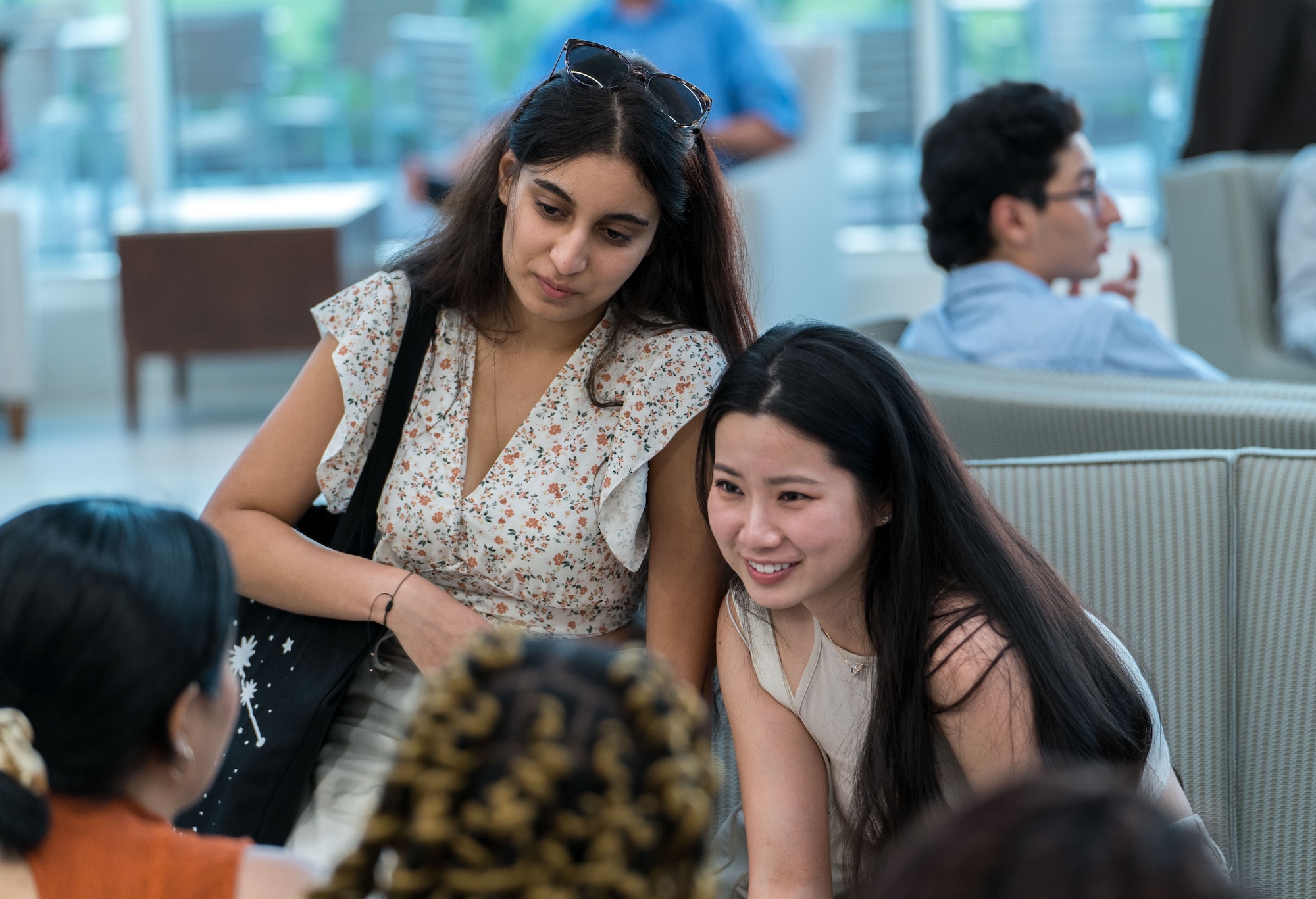 International students talking