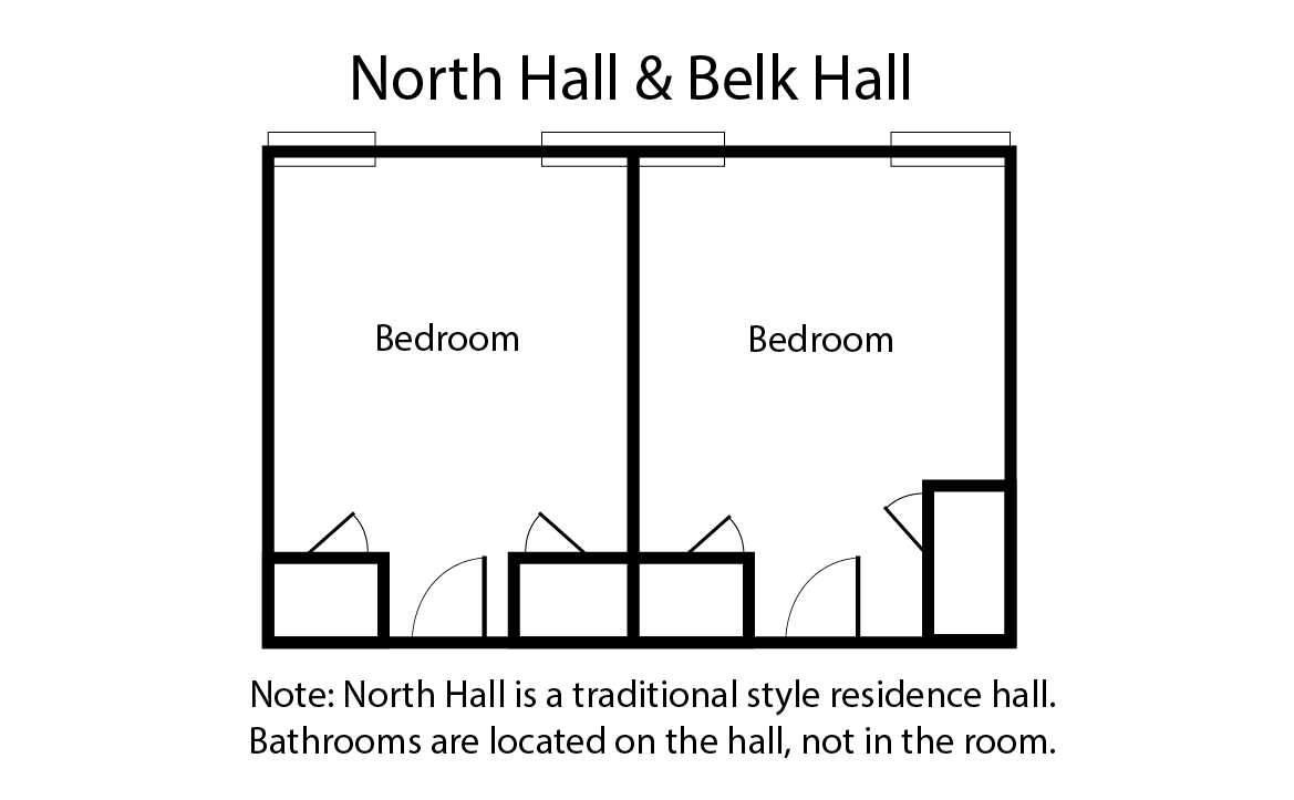 North Hall and Belk Hall Floor Plans