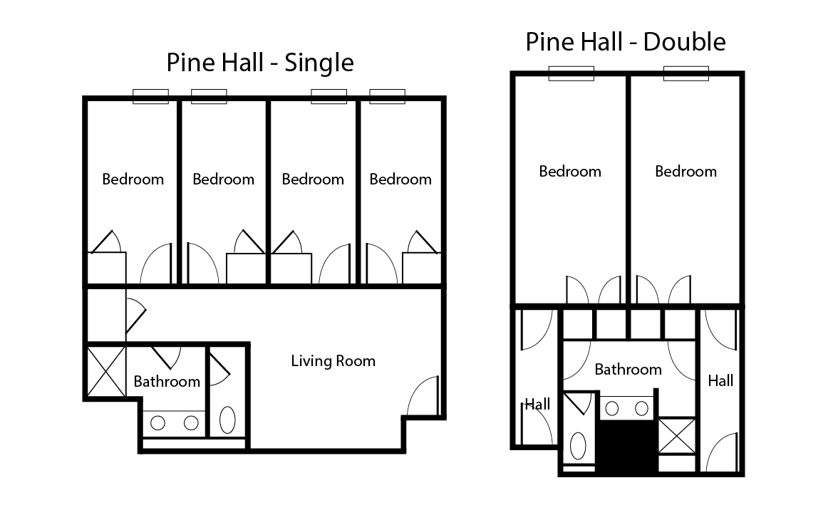 Pine Hall Floor Plans