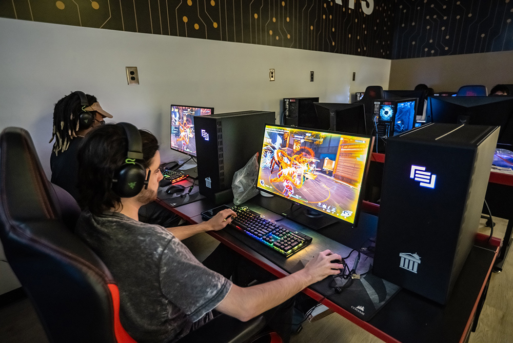 UNCP students playing video games in Esports