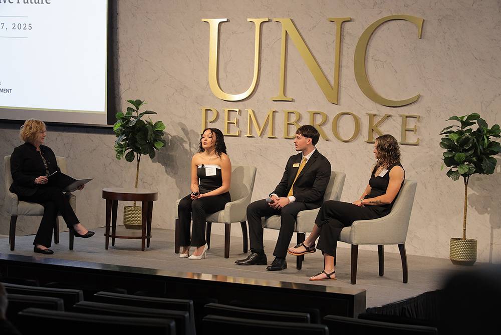 UNCP students in a panel discussion