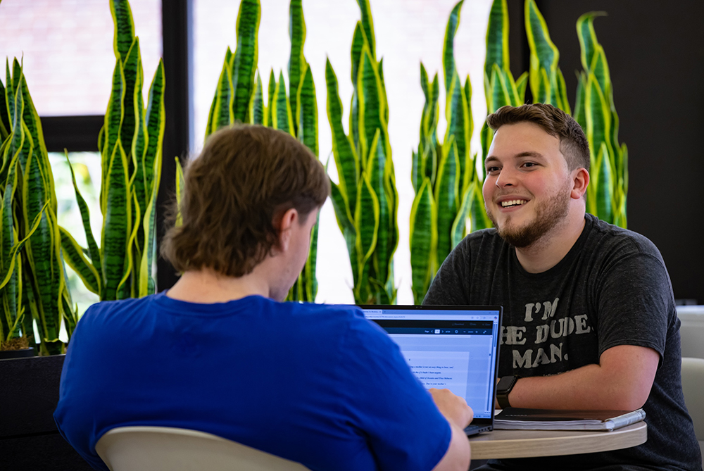 Students at laptops UNCP