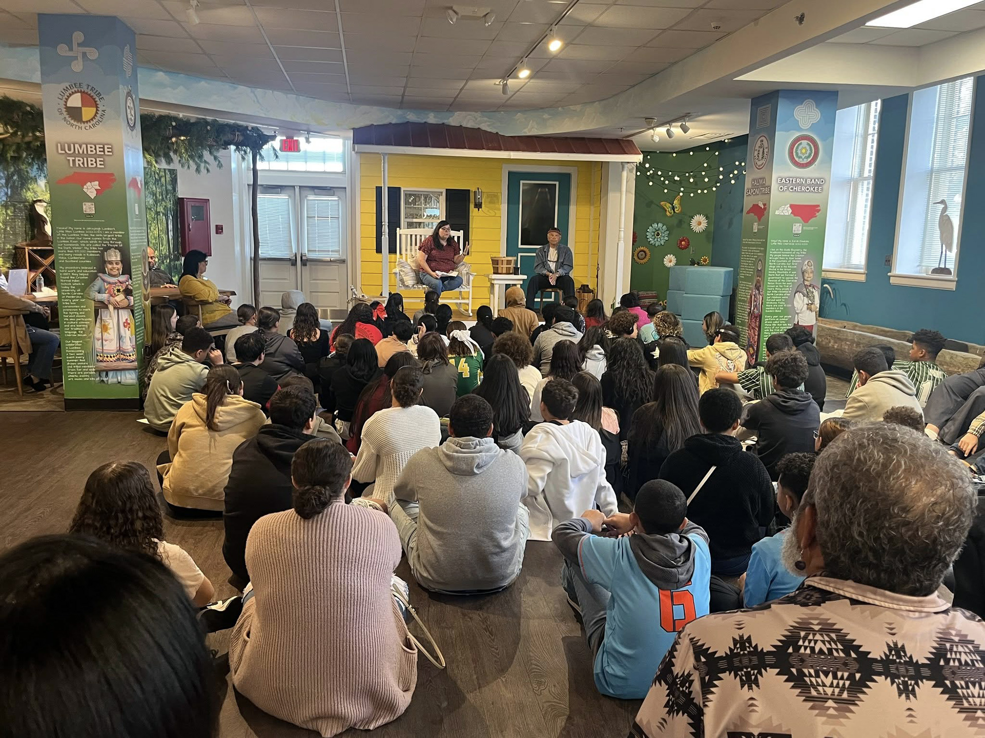 Children listen to a storyteller