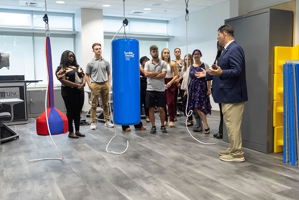 MSOT students and faculty in a classroom at UNC Pembroke