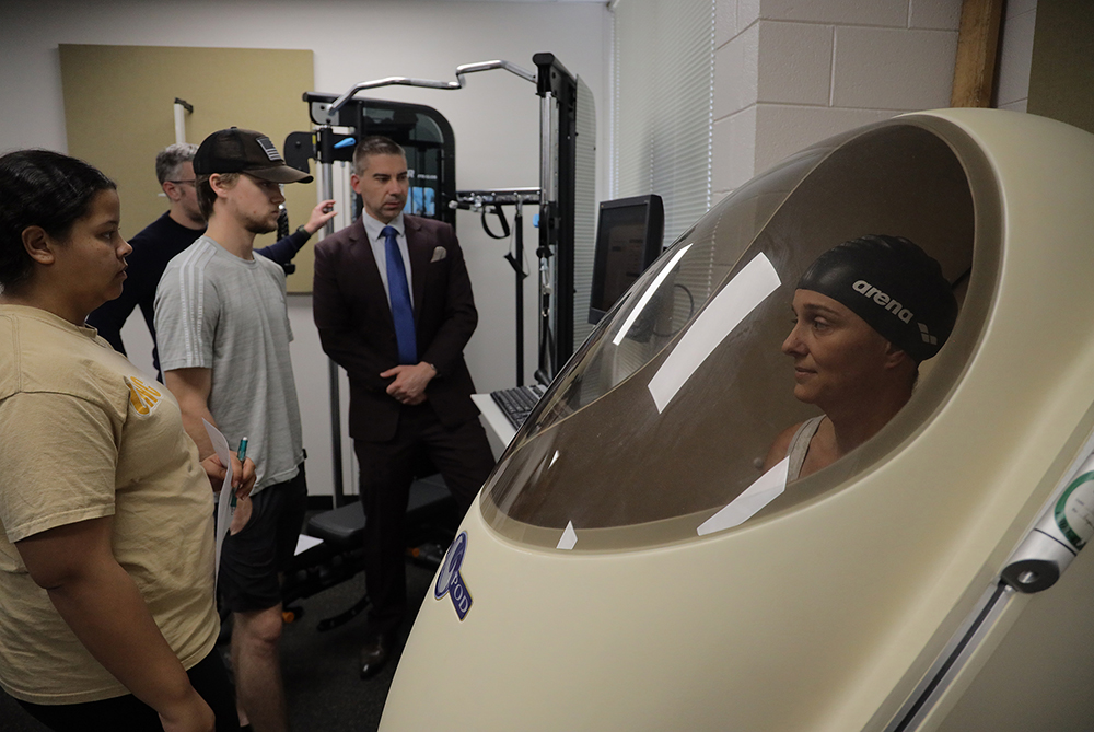 students in a UNCP sports science classroom