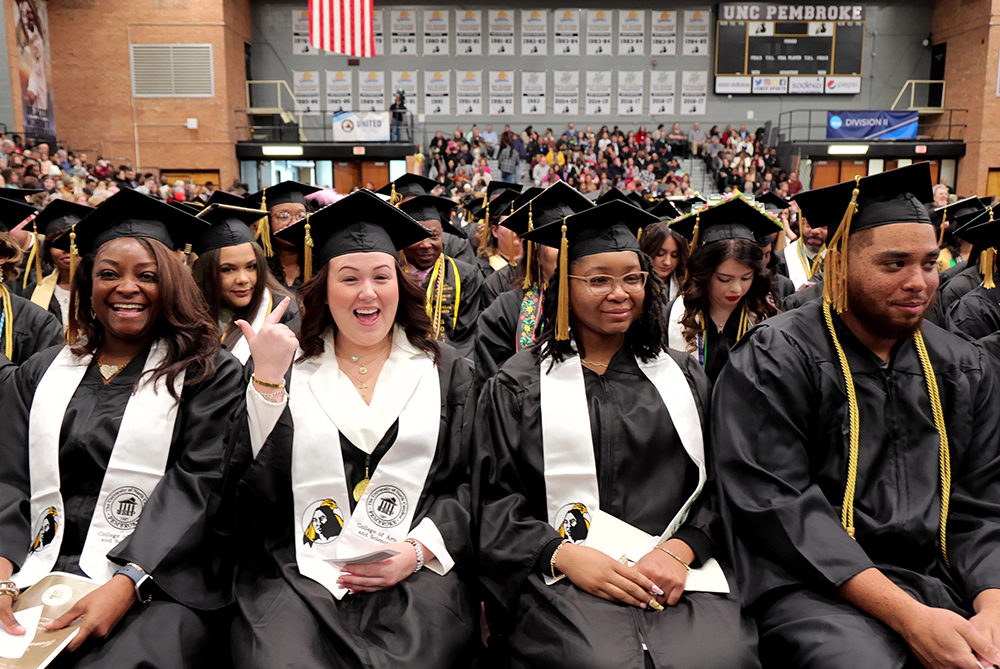 UNCP students at commencement