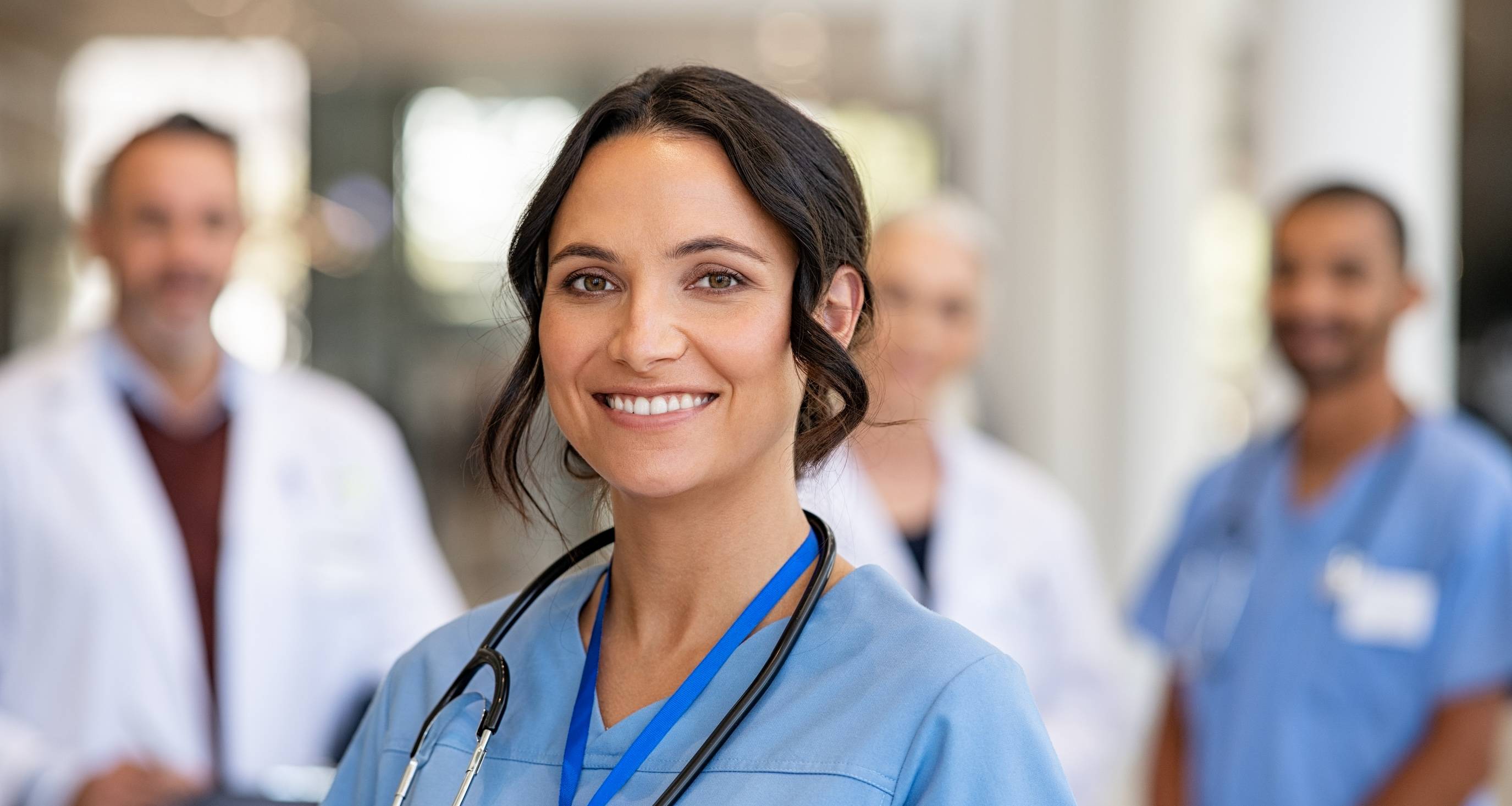 Nursing people at hospital