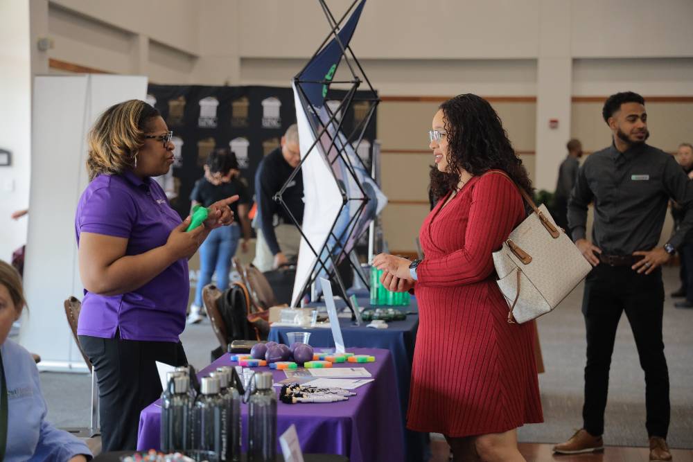 Young Woman at UNCP Job fair