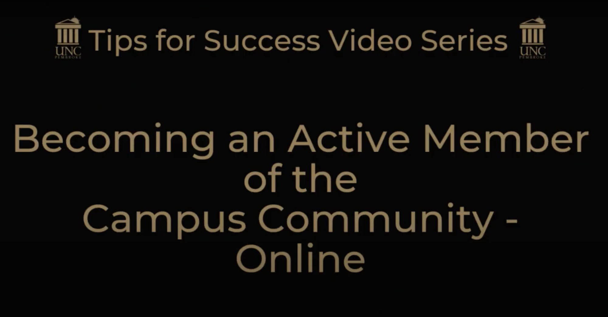 Becoming an active member of the campus community online youtube thumbnail