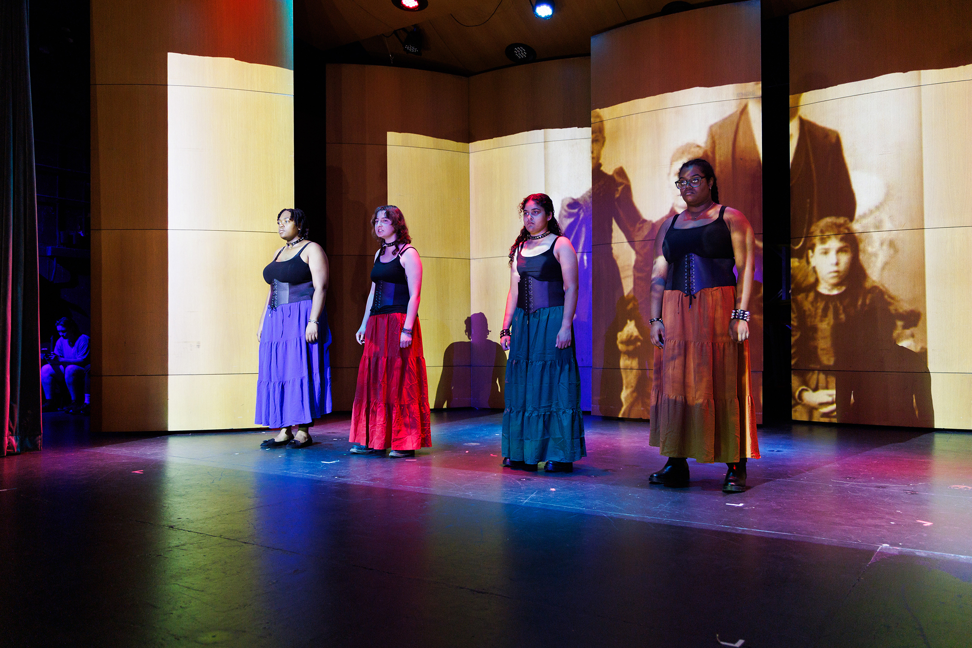 students on stage for musical theater performance at UNCP