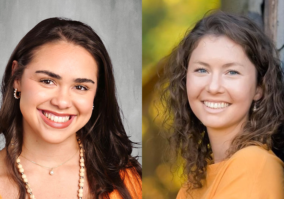 Rhyane Jacobs (left) and Ellie McPherson are finalists for the NCCAT Beginning Teacher of the Year Award.